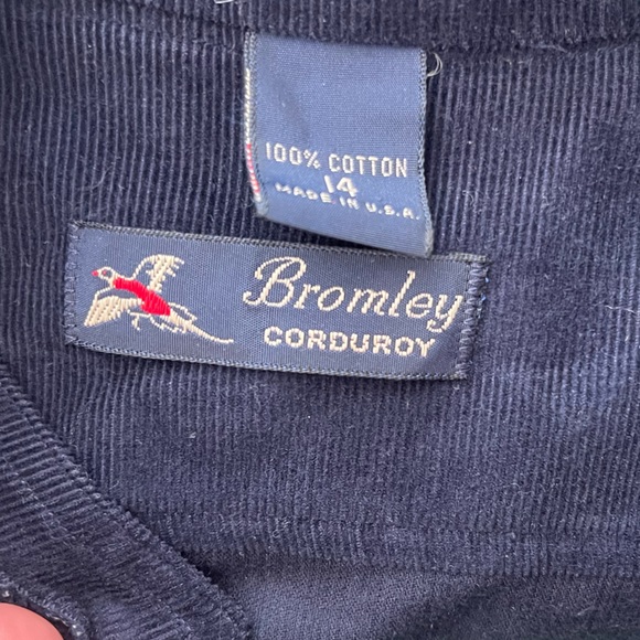 Vintage Bromley Corduroy Long Sleeve Full Length Button Down Dress 🌵14 - Picture 3 of 7